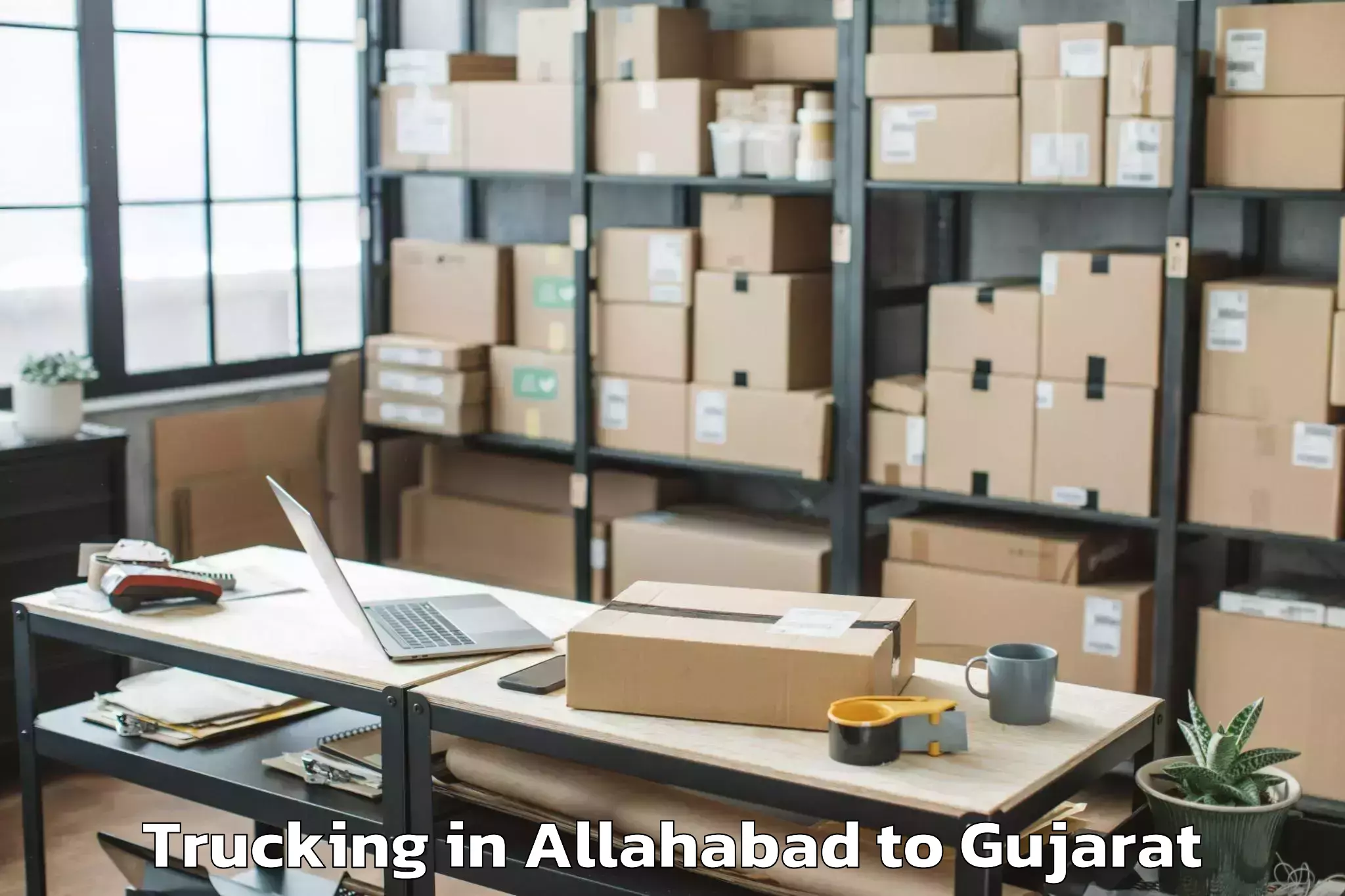 Easy Allahabad to Vadali Trucking Booking